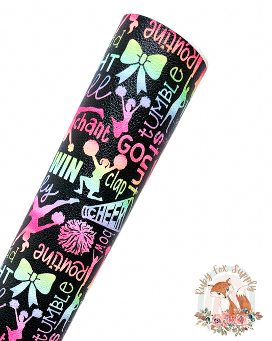 Cheer Rainbow 9x12 faux leather sheet