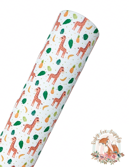 Giraffe 9x12 faux leather sheet