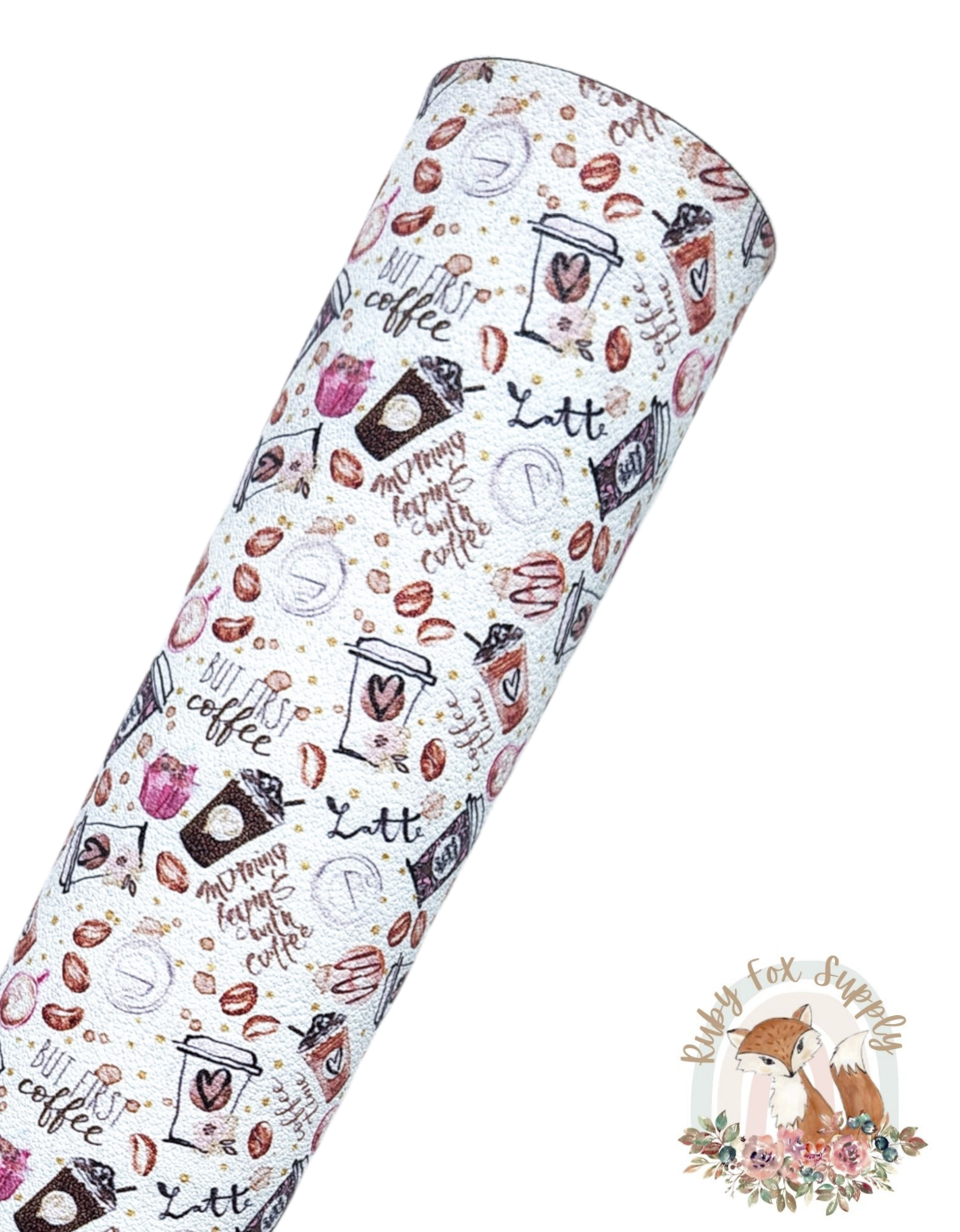 Coffee Latte 9x12 faux leather sheet