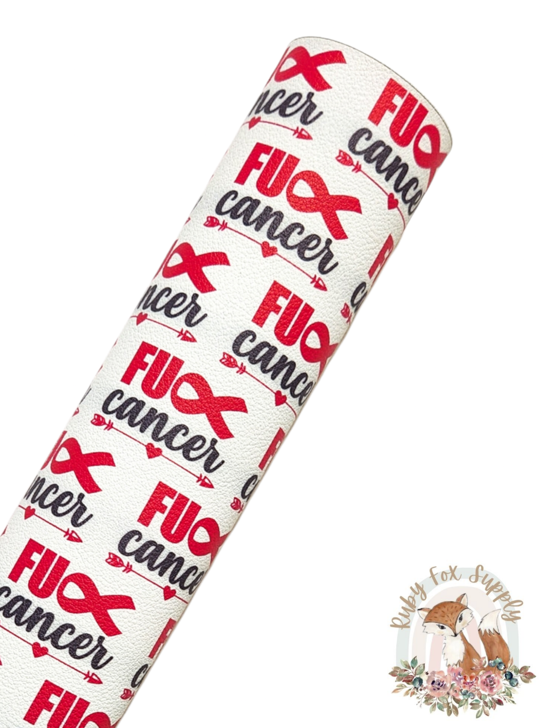 Fuck Cancer 9x12 faux leather sheet