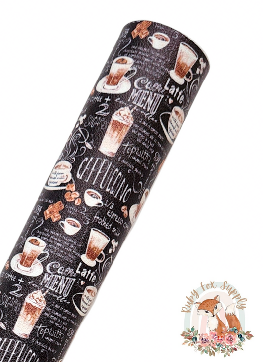 Cappuccino 9x12 faux leather sheet