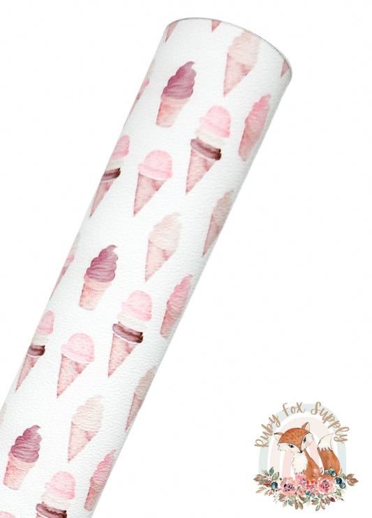 Ice Cream 9x12 faux leather sheet