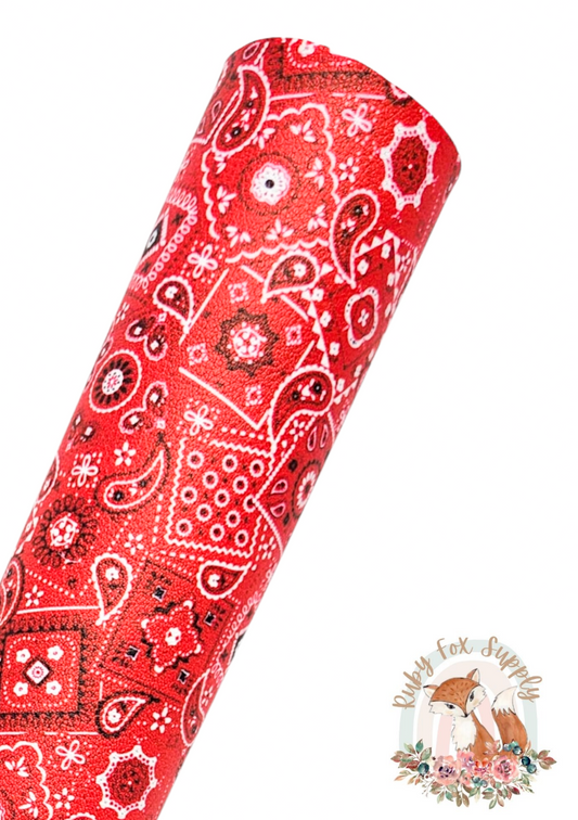 Bandana Print faux leather sheet