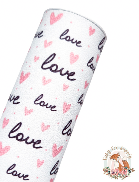 Love 9x12 faux leather sheet