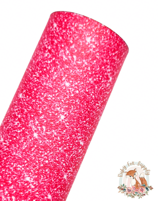 Dark Pink Faux Sparkly Glitter 9x12 faux leather sheet