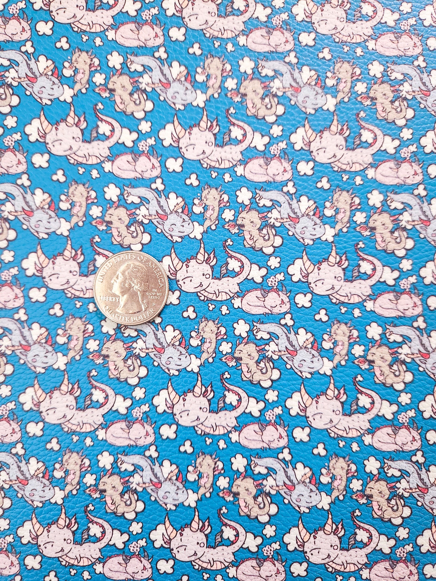 Flying Dragons 9x12 faux leather sheet