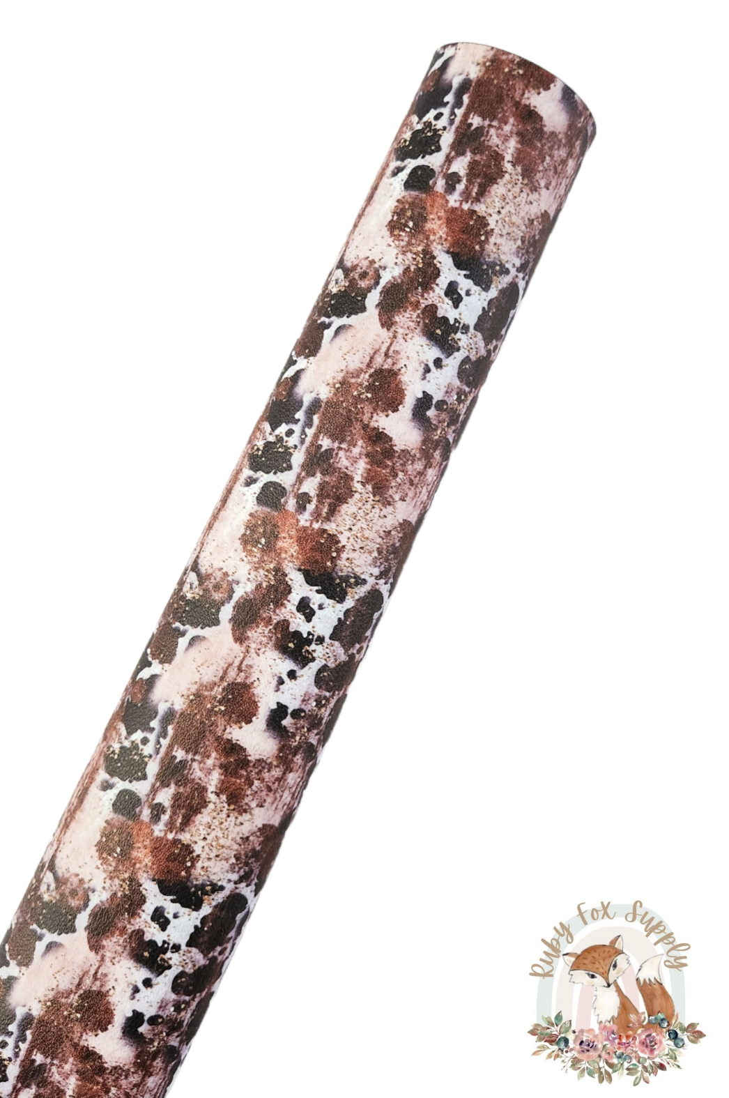 Cow Print Splatter 9x12 faux leather sheet