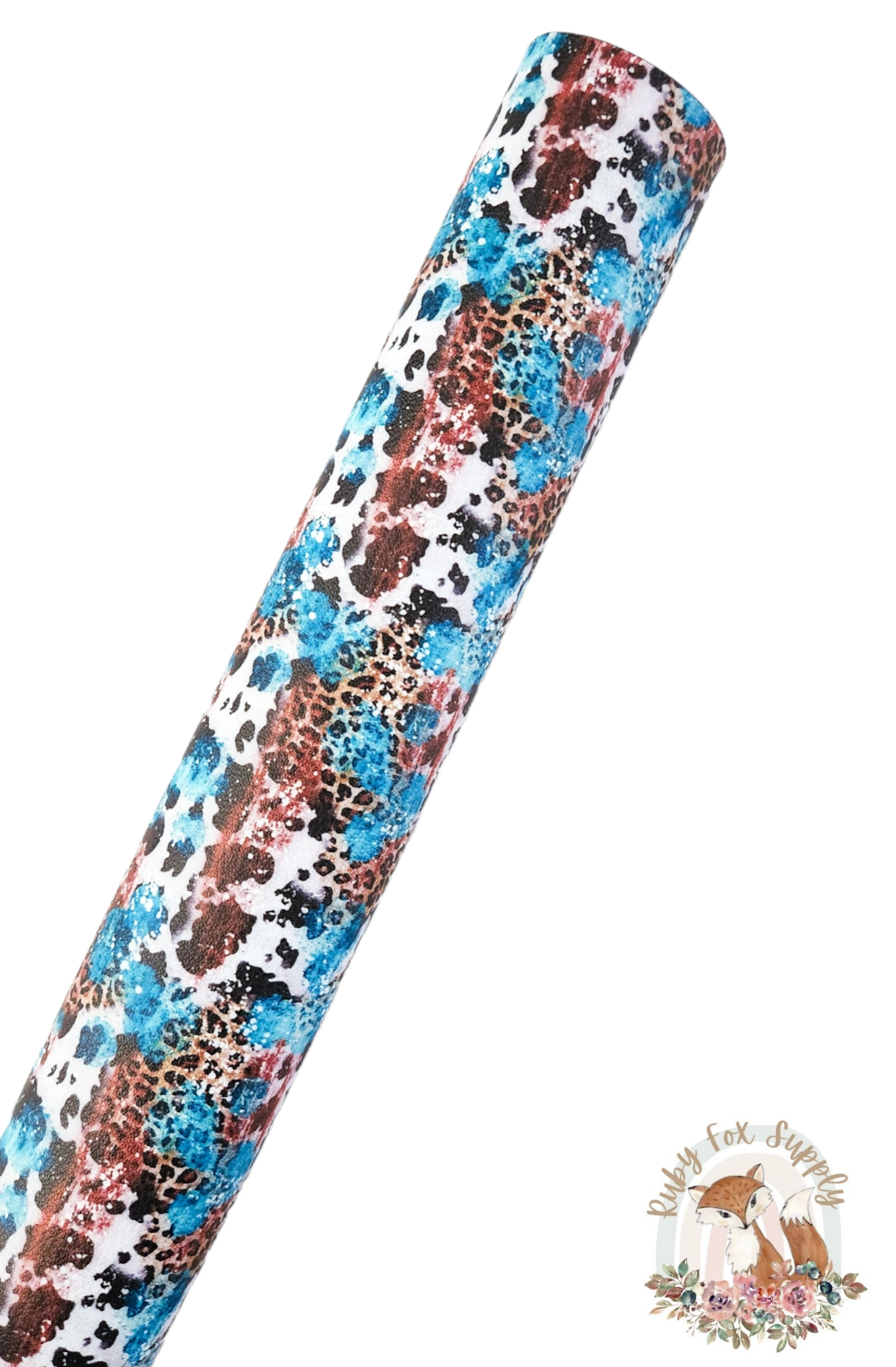 Cow Print Cheetah Splatter 9x12 faux leather sheet – Rubyfoxsupply