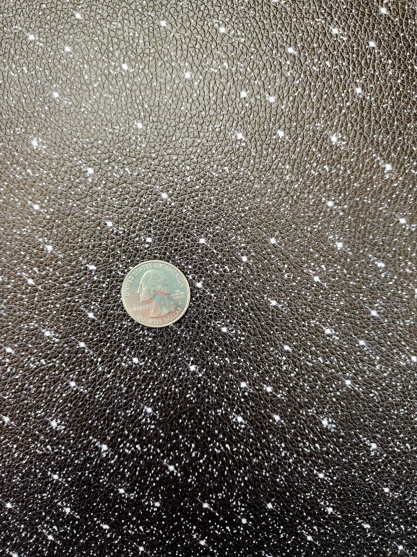Black Faux Sparkly Glitter 9x12 faux leather sheet