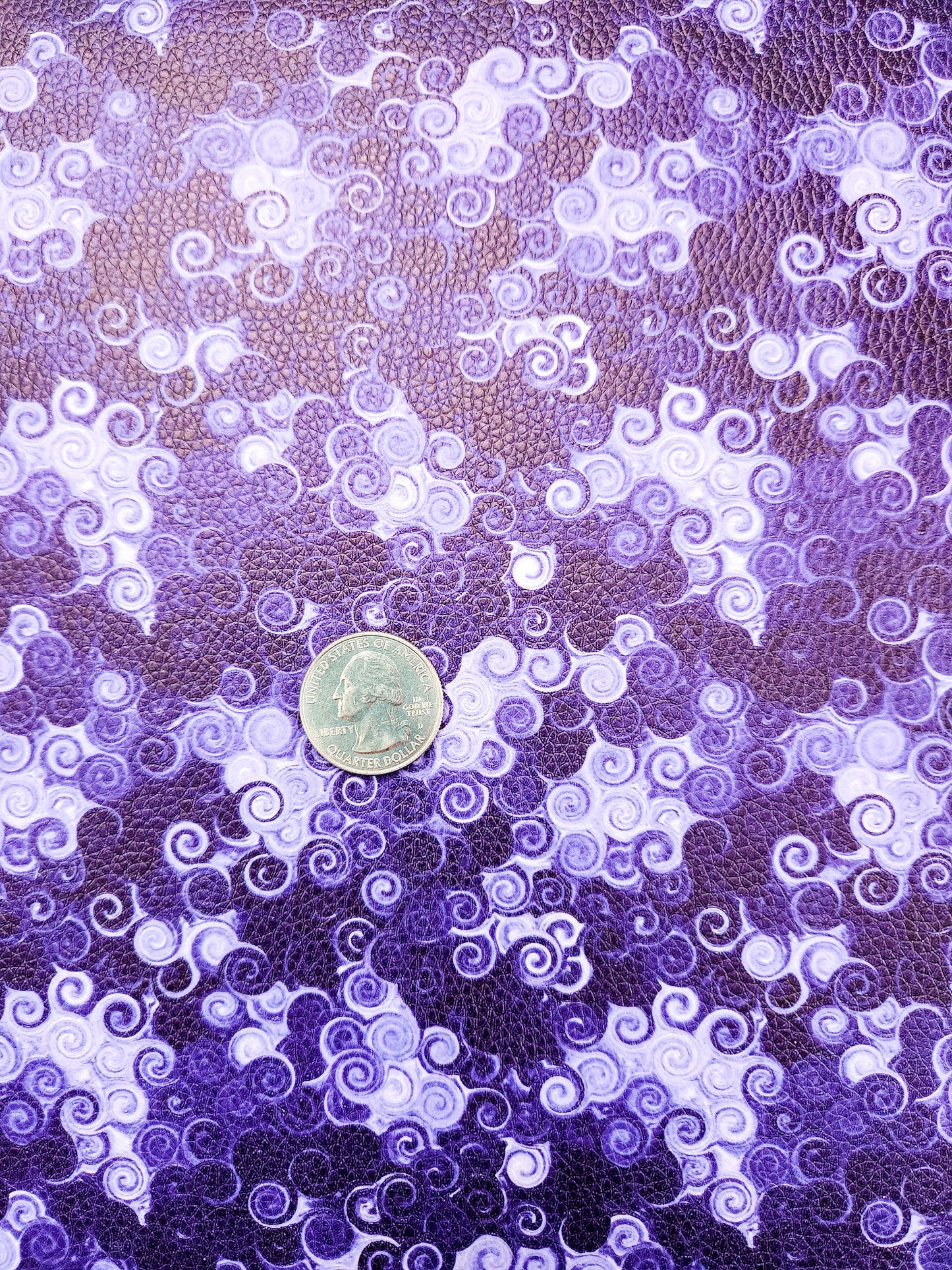 Dark Blue Swirls 9x12 faux leather sheet