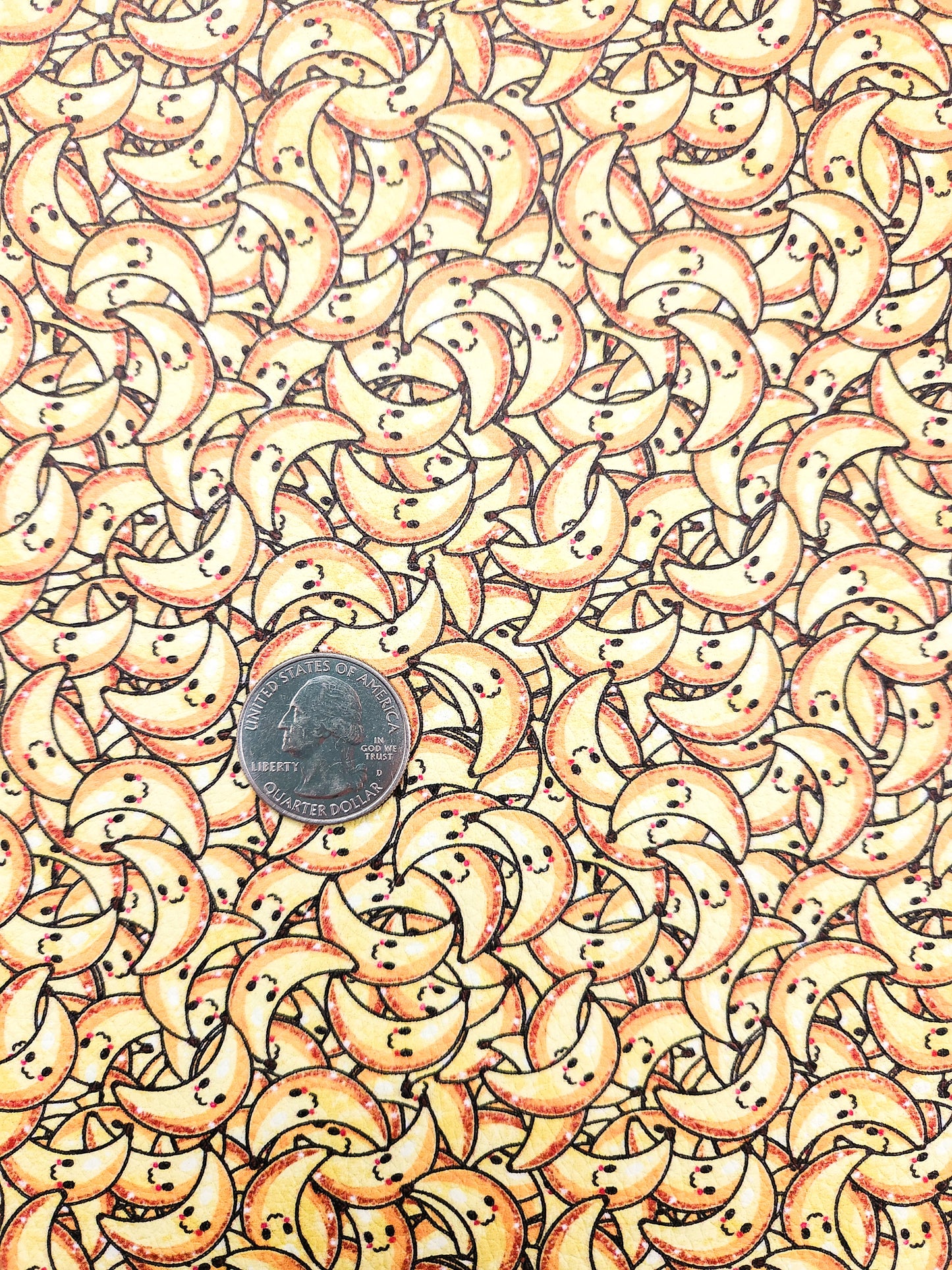 Smiling Banana 9x12 faux leather sheet
