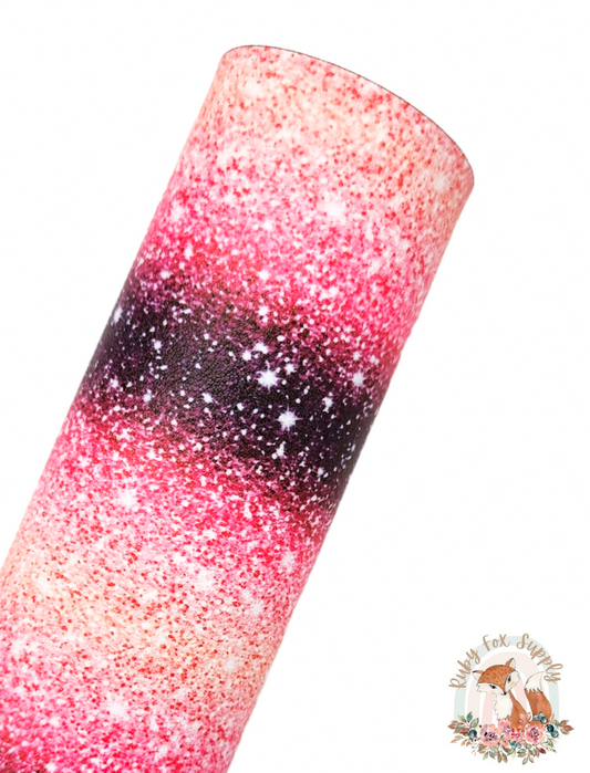Pink Purple Ombre Faux Sparkly Glitter 9x12 faux leather sheet