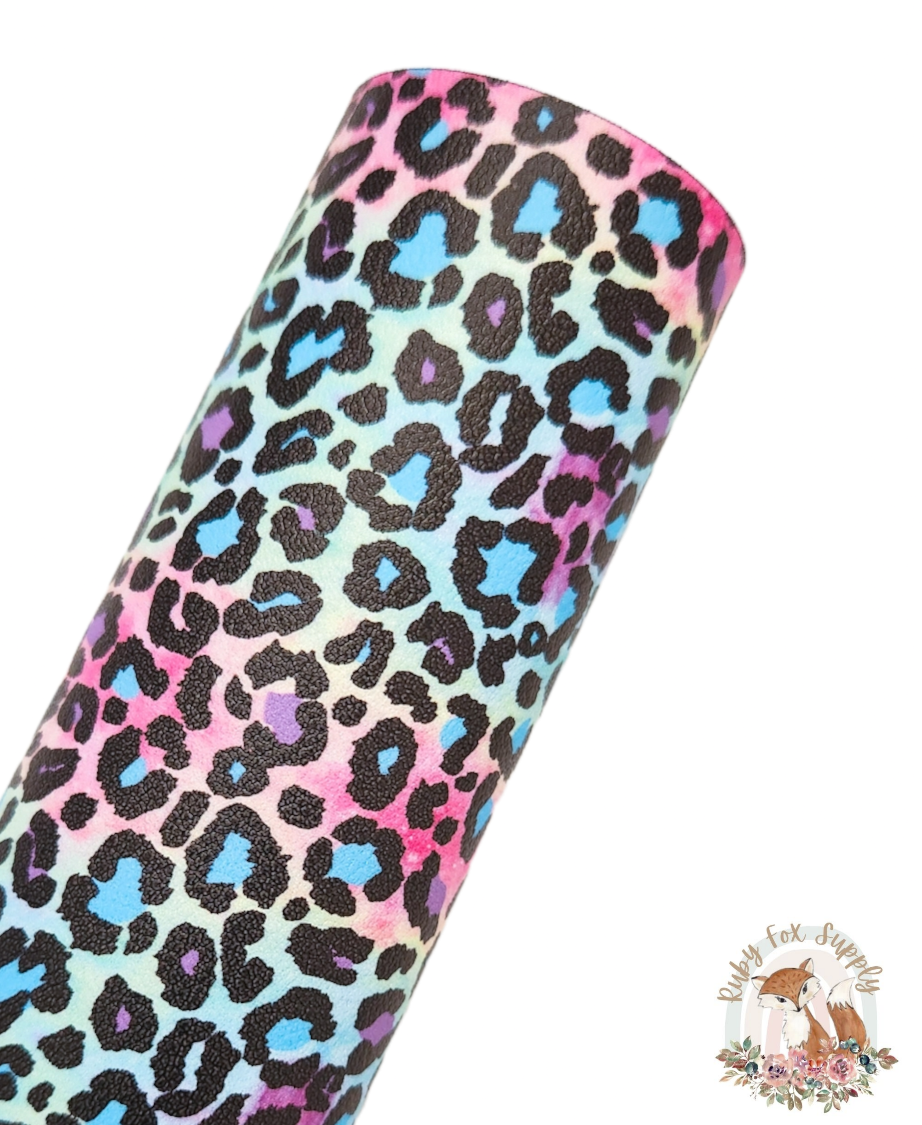 Cool Colorful Leopard Print 9x12 faux leather sheet – Rubyfoxsupply
