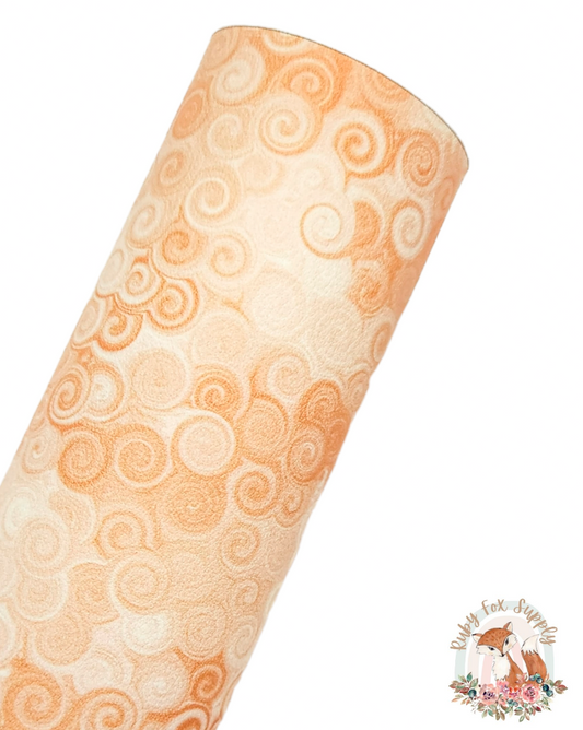 Yellow Swirls 9x12 faux leather sheet