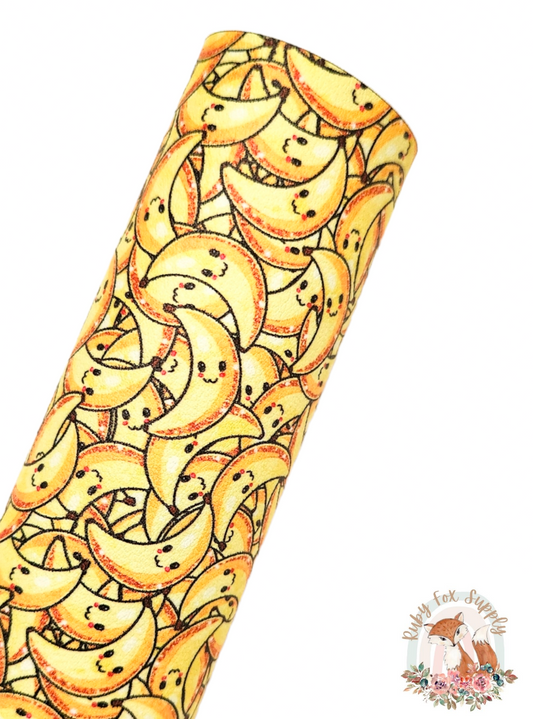 Smiling Banana 9x12 faux leather sheet
