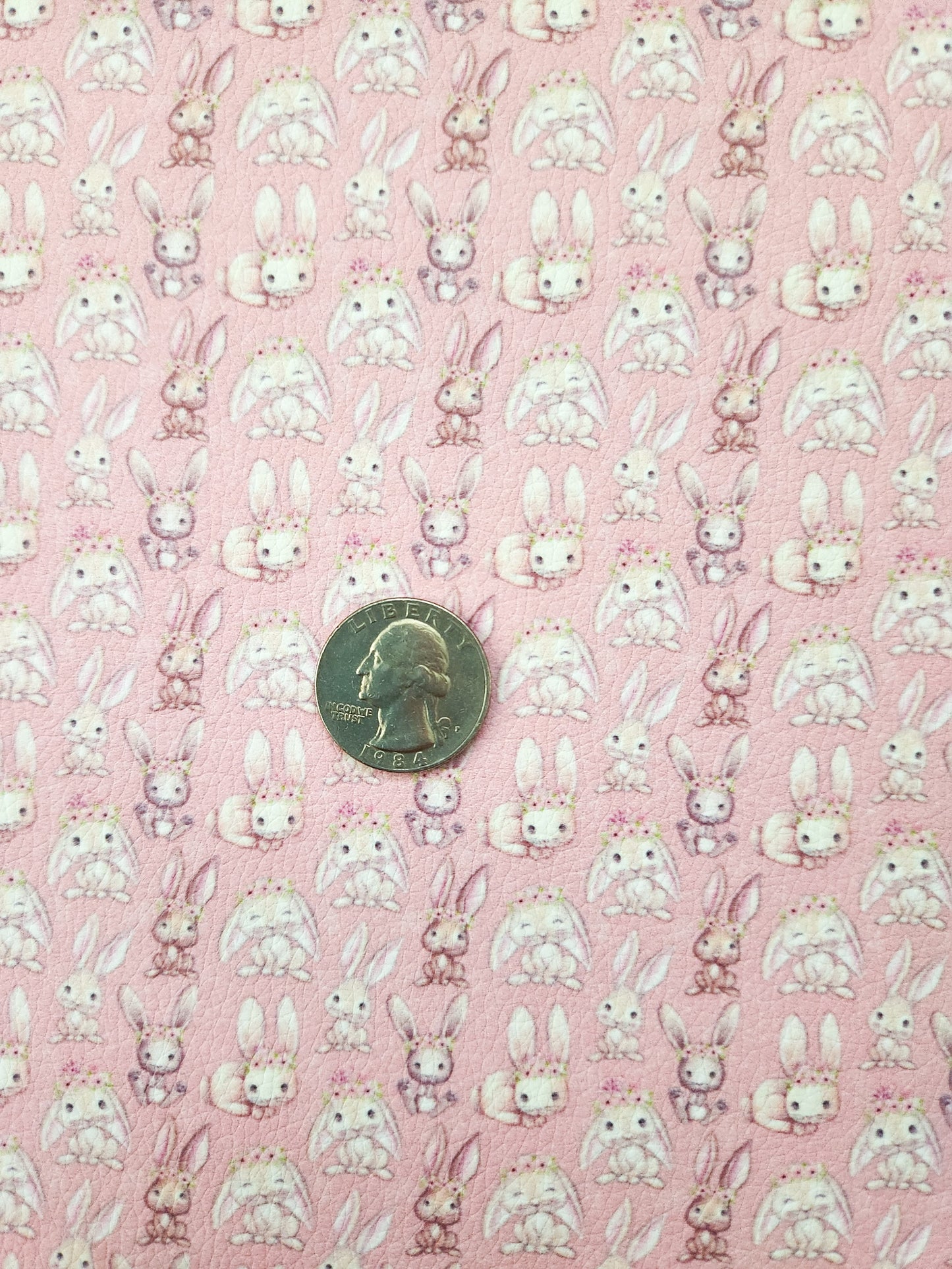 Pretty Bunny 9x12 faux leather sheet