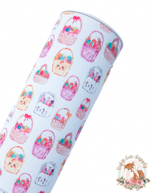 Easter Baskets 9x12 faux leather sheet