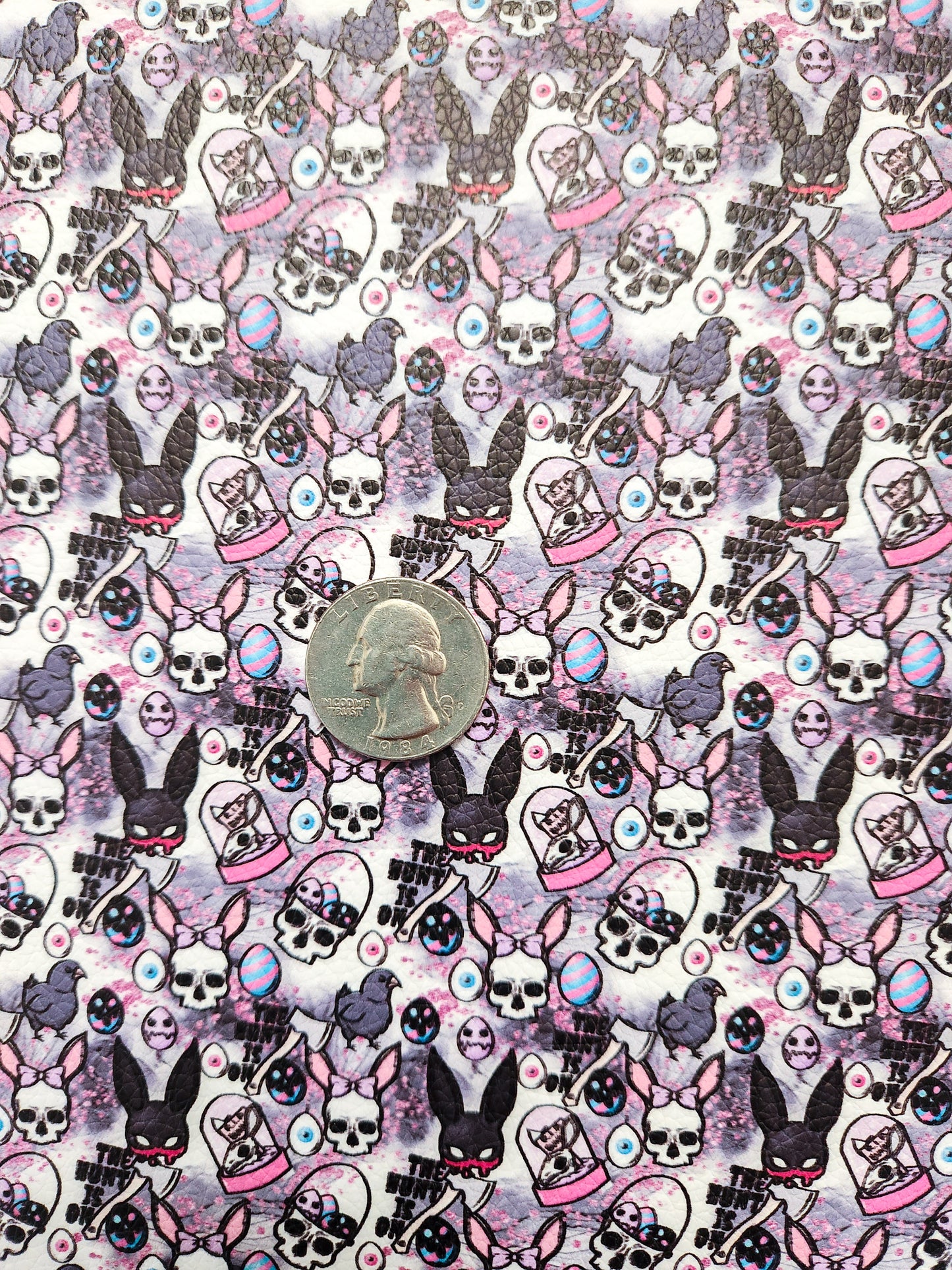 Creepy Easter 9x12 faux leather sheet