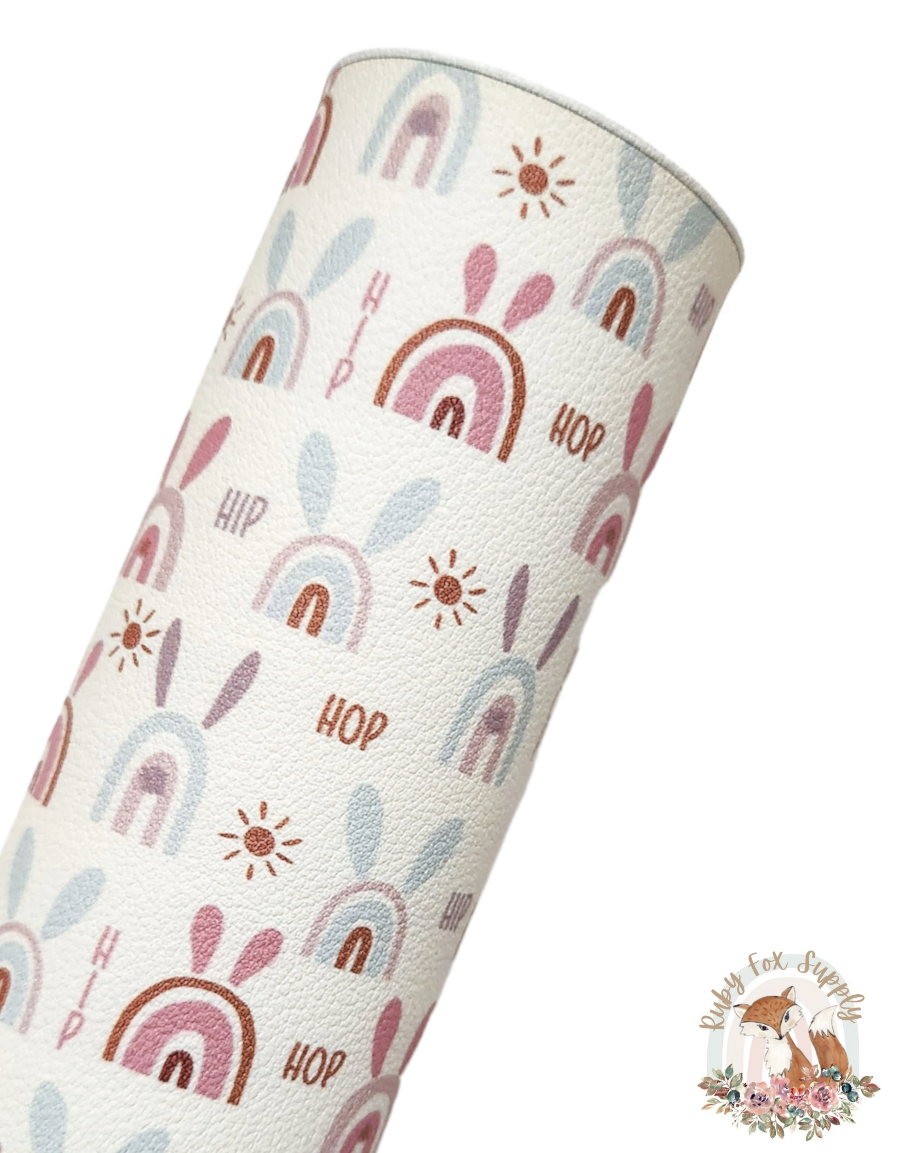 Hop Rainbows 9x12 faux leather sheet