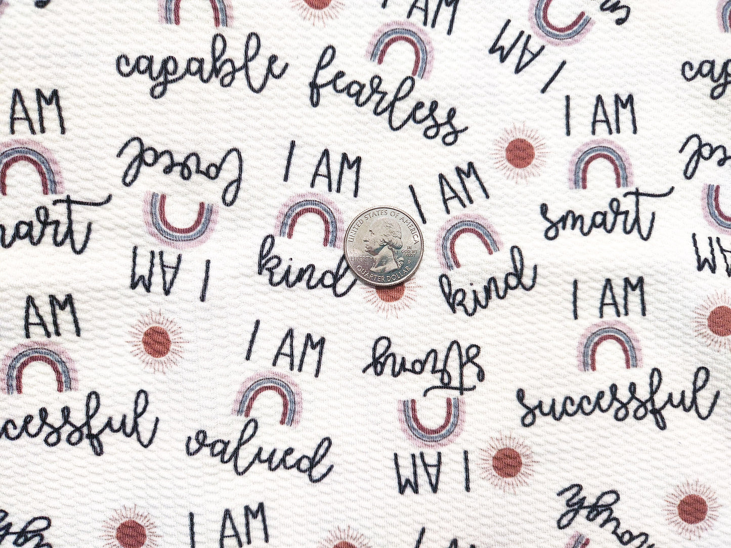 Affirmation Rainbows Fabric Strip