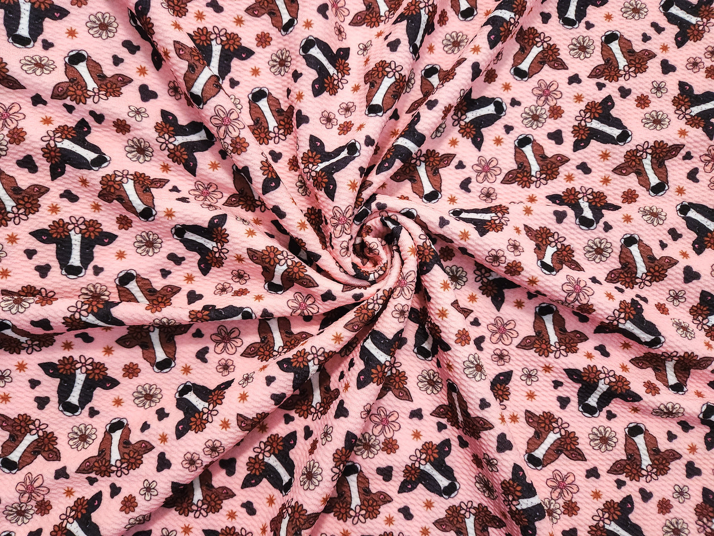 Boho Cows Fabric Strip