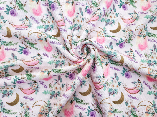 Celestial Floral Mama Fabric Strip