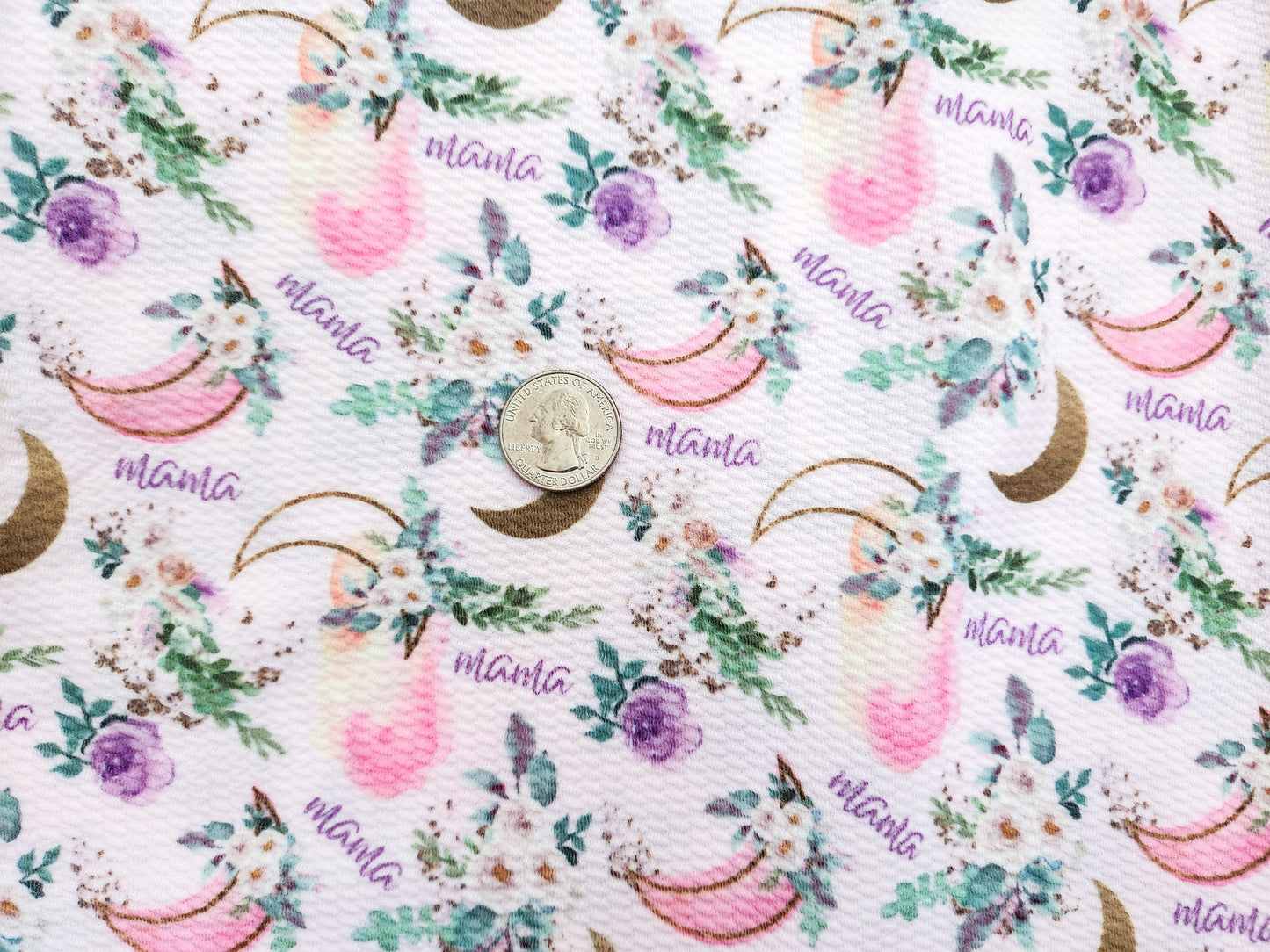 Celestial Floral Mama Fabric Strip
