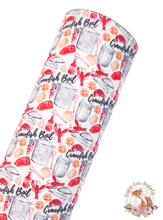Crawfish Boil 9x12 faux leather sheet