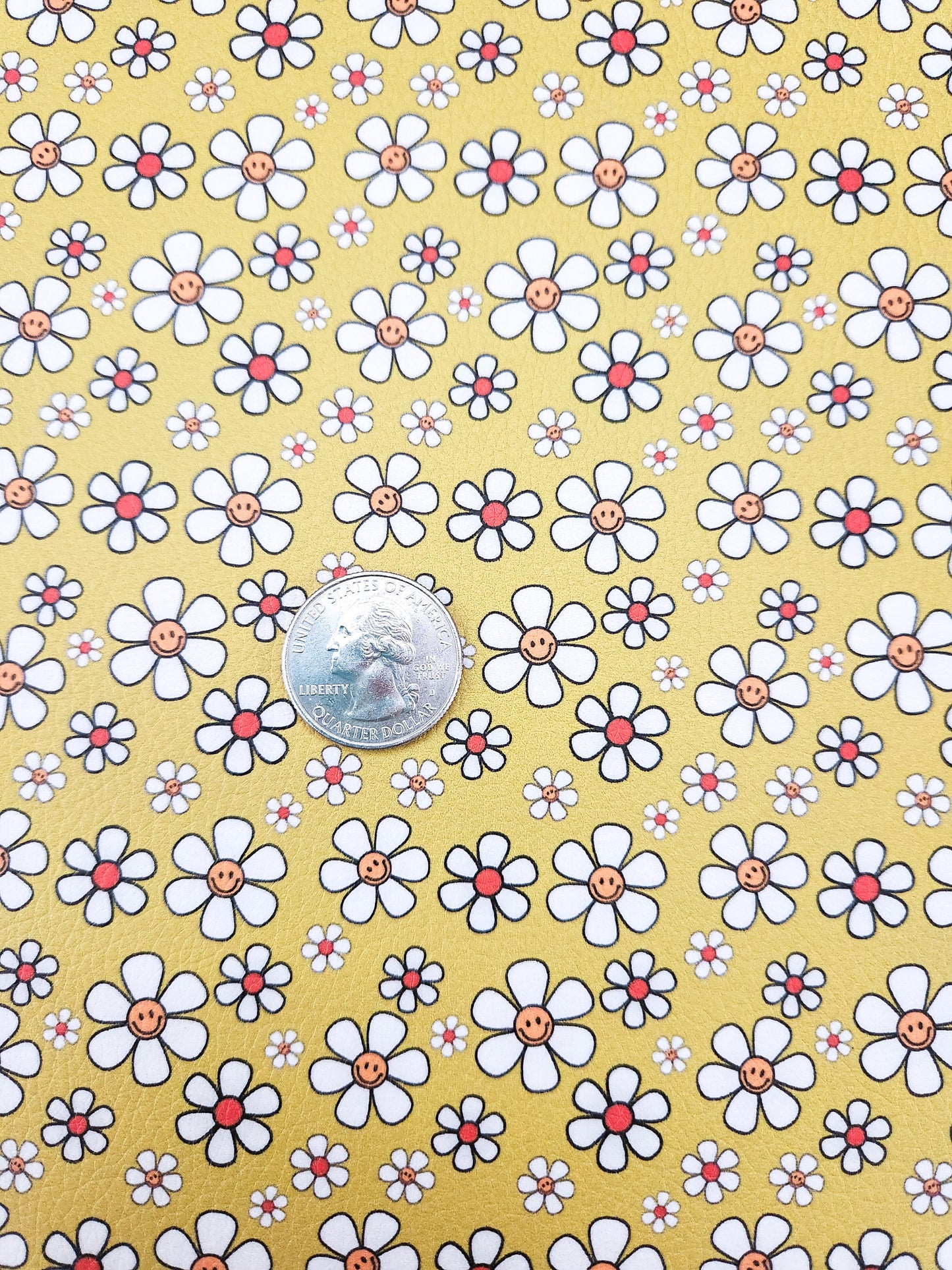 Groovy Daisy 9x12 faux leather sheet