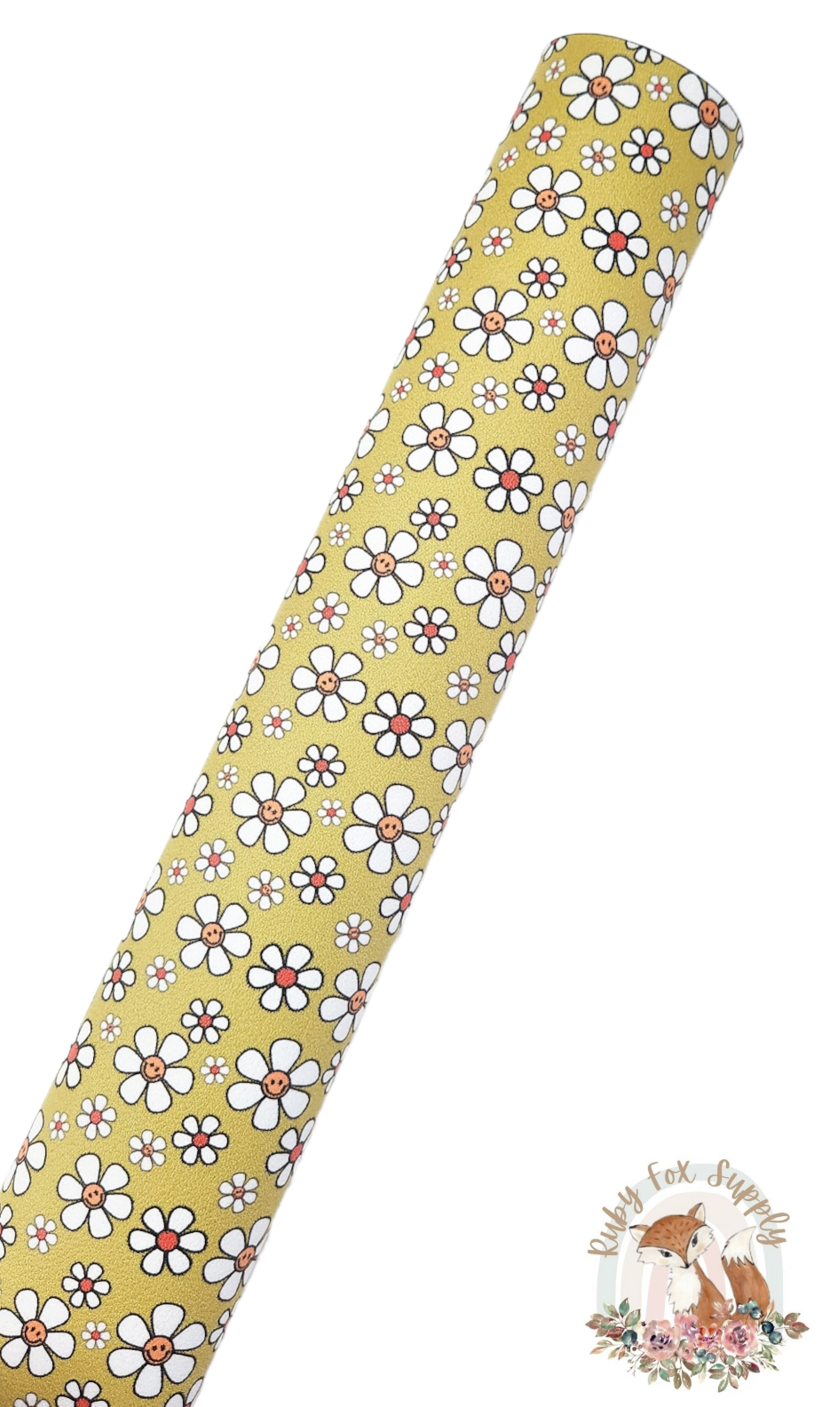 Groovy Daisy 9x12 faux leather sheet
