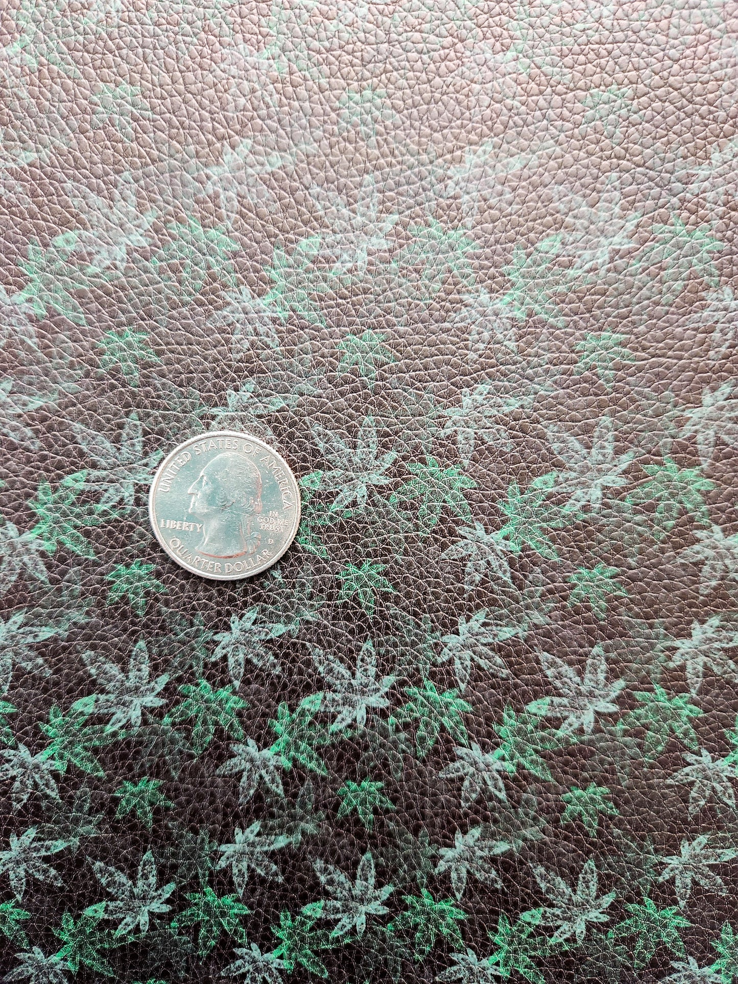 Phantom Weed 9x12 faux leather sheet
