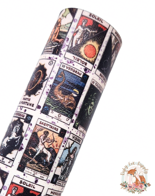 Tarot Cards 9x12 faux leather sheet