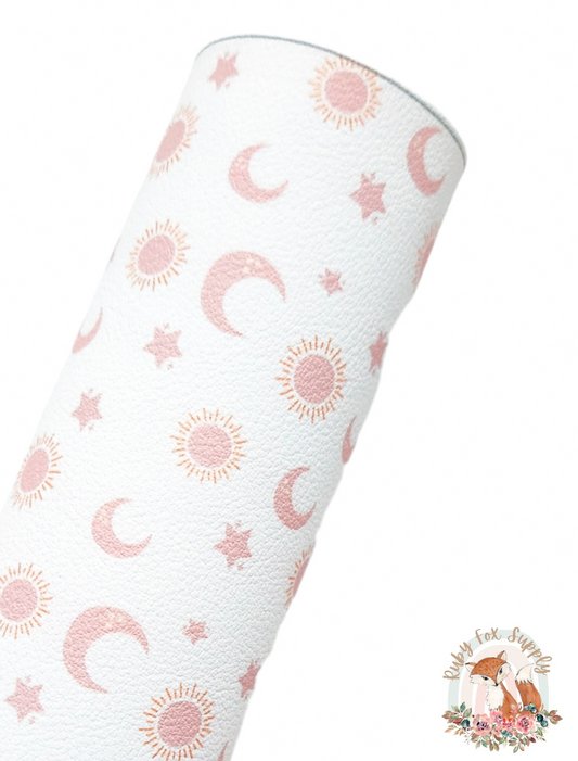 Boho Celestial Icons 9x12 faux leather sheet