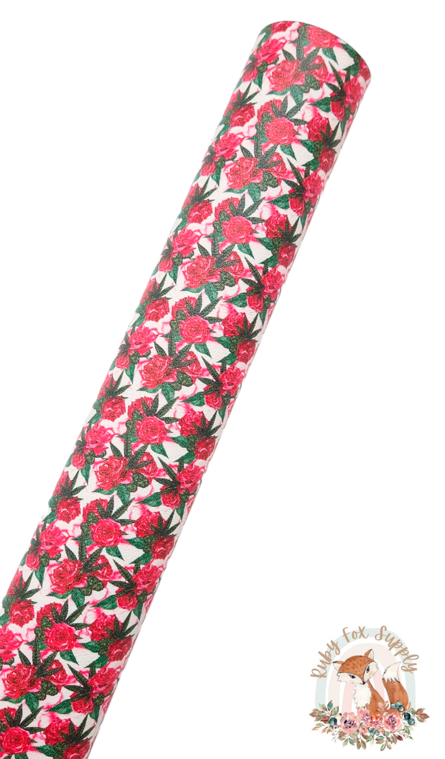 Marijuana Roses 9x12 faux leather sheet