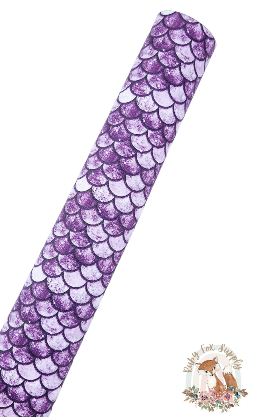 Purple Mermaid Scales 9x12 faux leather sheet