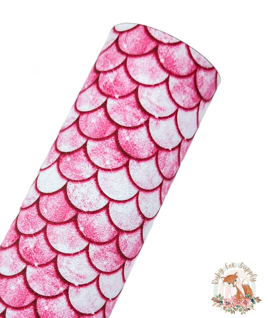 Light Pink Mermaid Scales 9x12 faux leather sheet