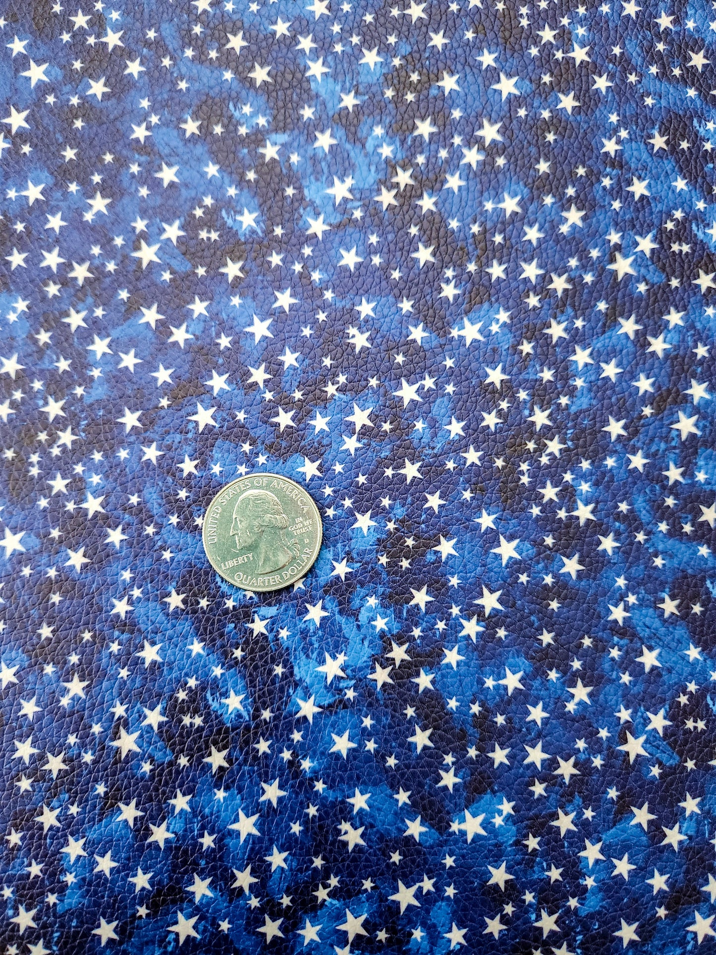 Textured Blue Stars 9x12 faux leather sheet
