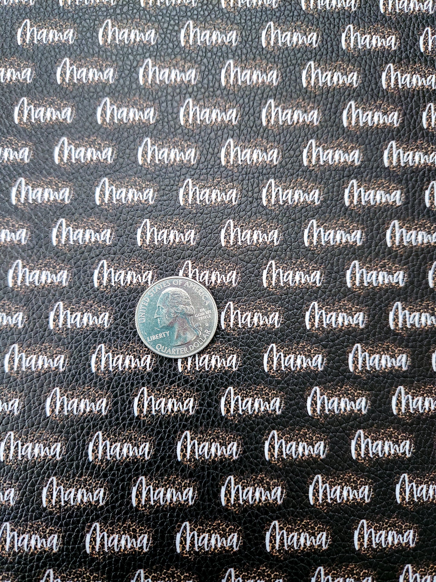 Mama Black 9x12 faux leather sheet