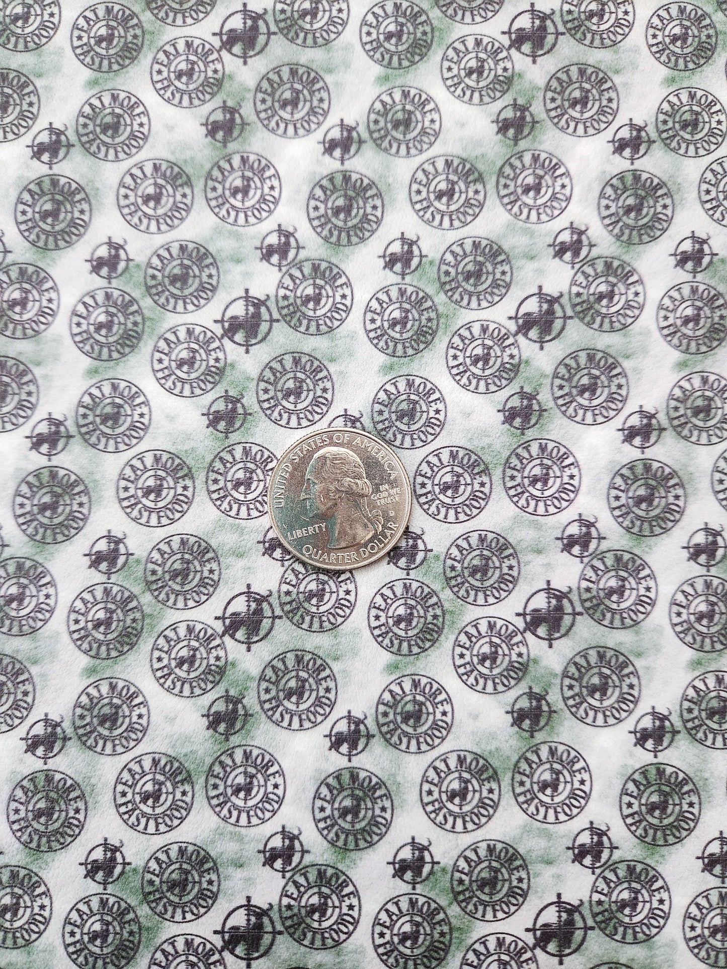 Eat Fast Food 9x12 faux leather sheet