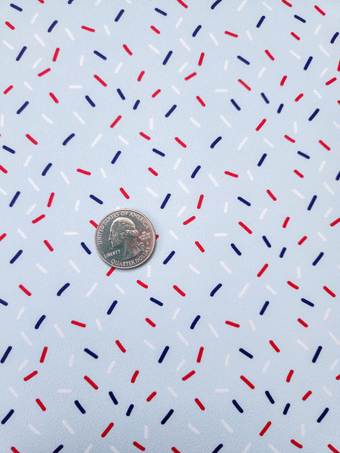 Patriotic Sprinkles 9x12 faux leather sheet