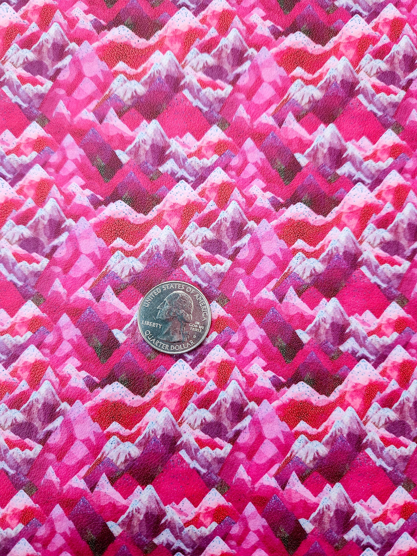 Pink Mountains 9x12 faux leather sheet