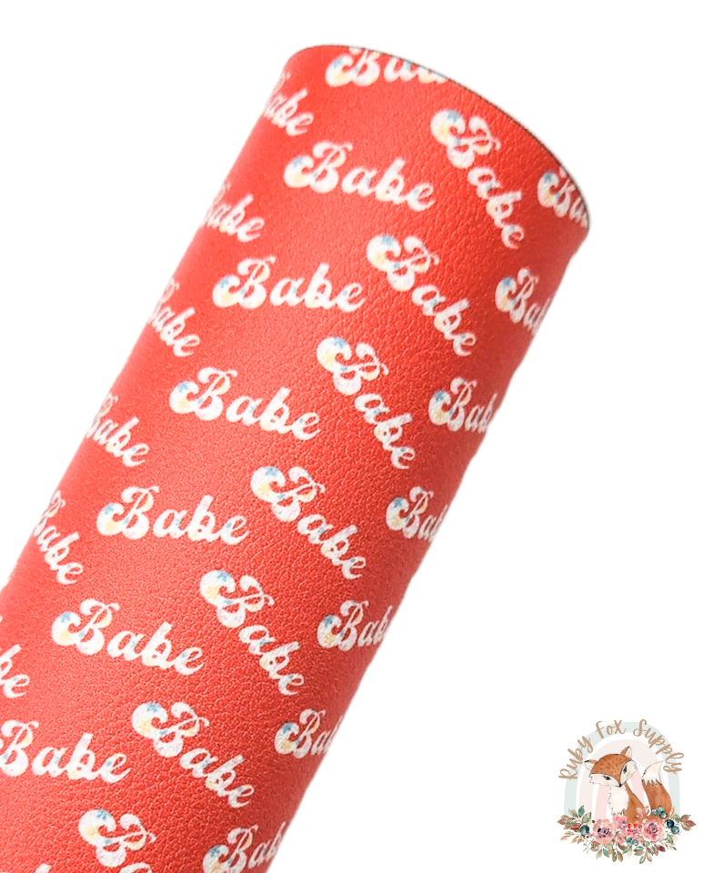 Babe 9x12 faux leather sheet