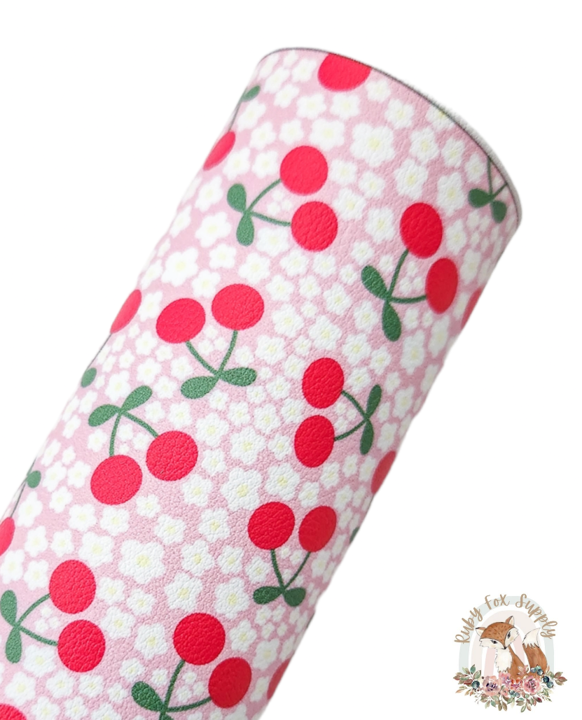 Cherry Fields 9x12 faux leather sheet