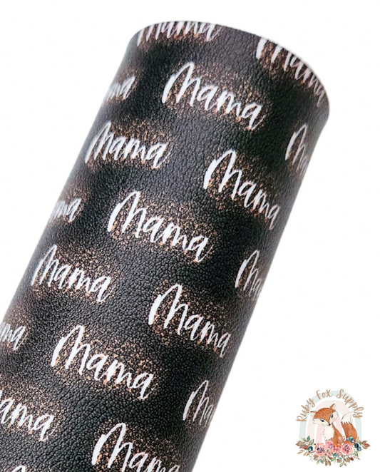 Mama Black 9x12 faux leather sheet