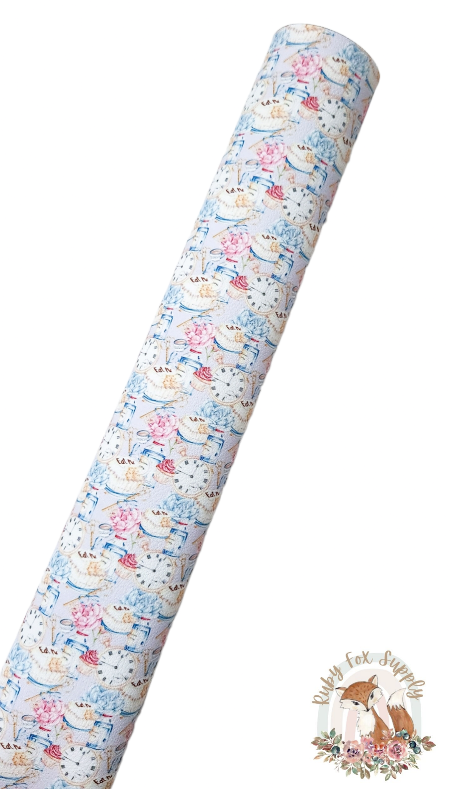 Tea Party 9x12 faux leather sheet