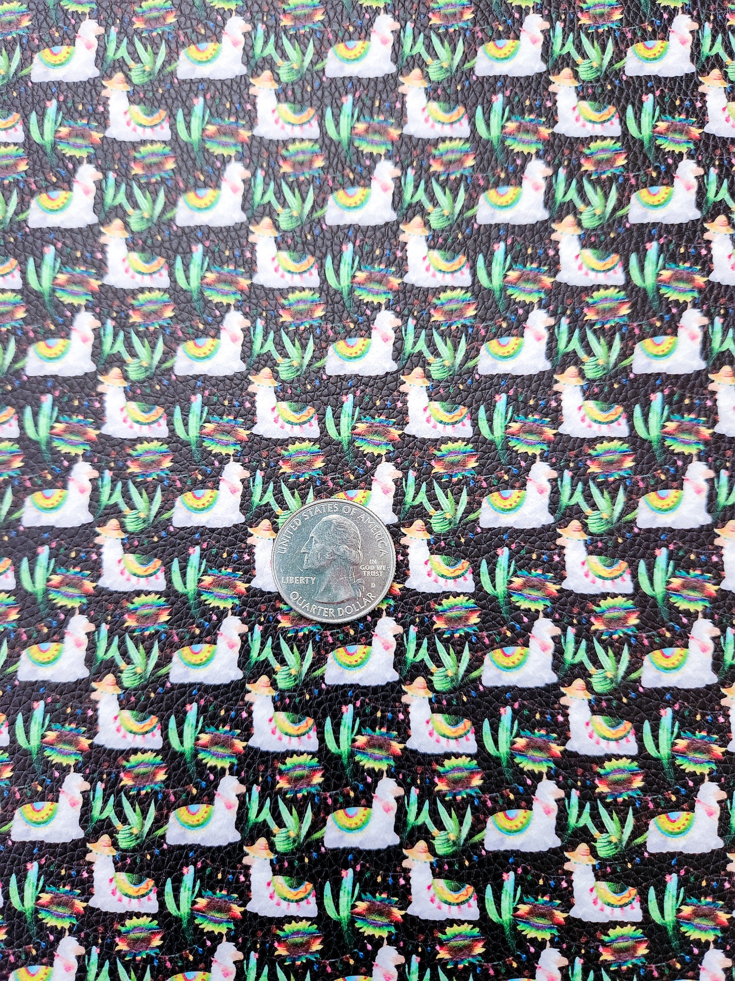 Fiesta Llama 9x12 faux leather sheet