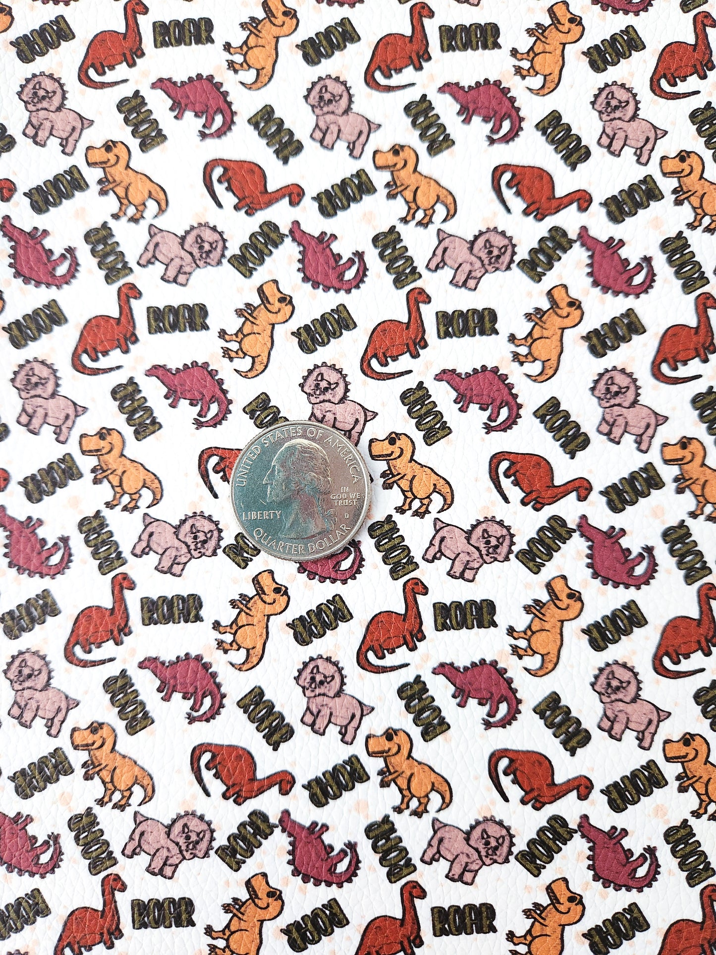 Roar Dinos Boy 9x12 faux leather sheet