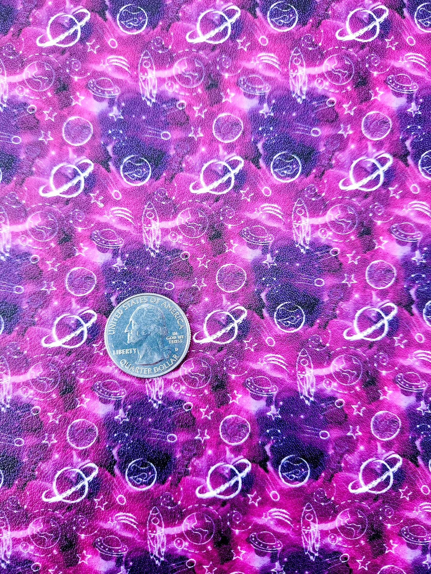 Sketchy Purple Space 9x12 faux leather sheet