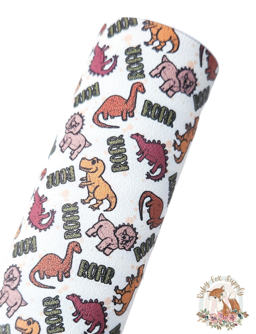 Roar Dinos Boy 9x12 faux leather sheet