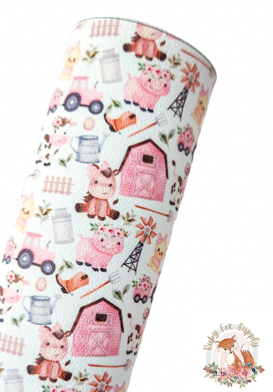 Pink Barn Farm 9x12 faux leather sheet